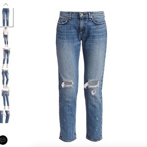 RAG & BONE Dre Low-Rise Slim Boyfriend Jeans S 25